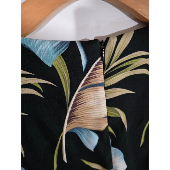 AGB Women’s Tropical Leaf Print Sleeveless Sheath Dress – Size 10, Zip Back - Picture 6 of 9